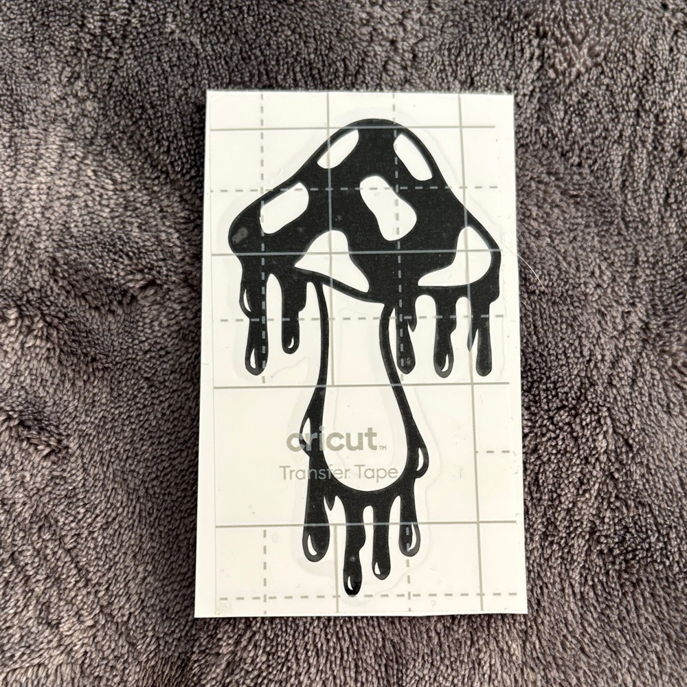 Black Dripping Mushroom Decal